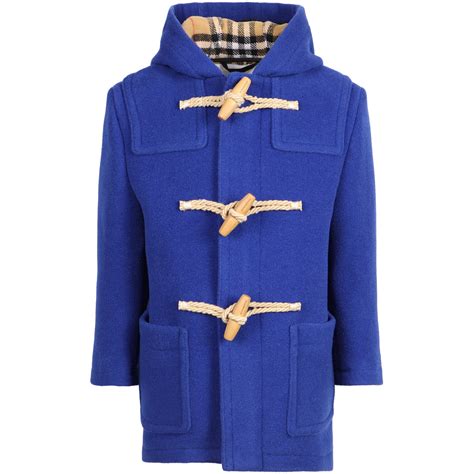 blue burberry duffle coat|burberry duffle coat baby.